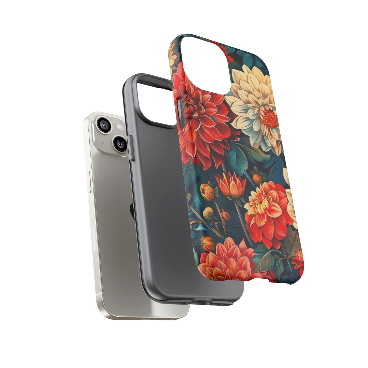 Floral Phone Case - Vibrant Tough Cases, Stylish Floral Cell Phone Cover, Gift for Her, Trendy Phone Accessory, Flower Design
