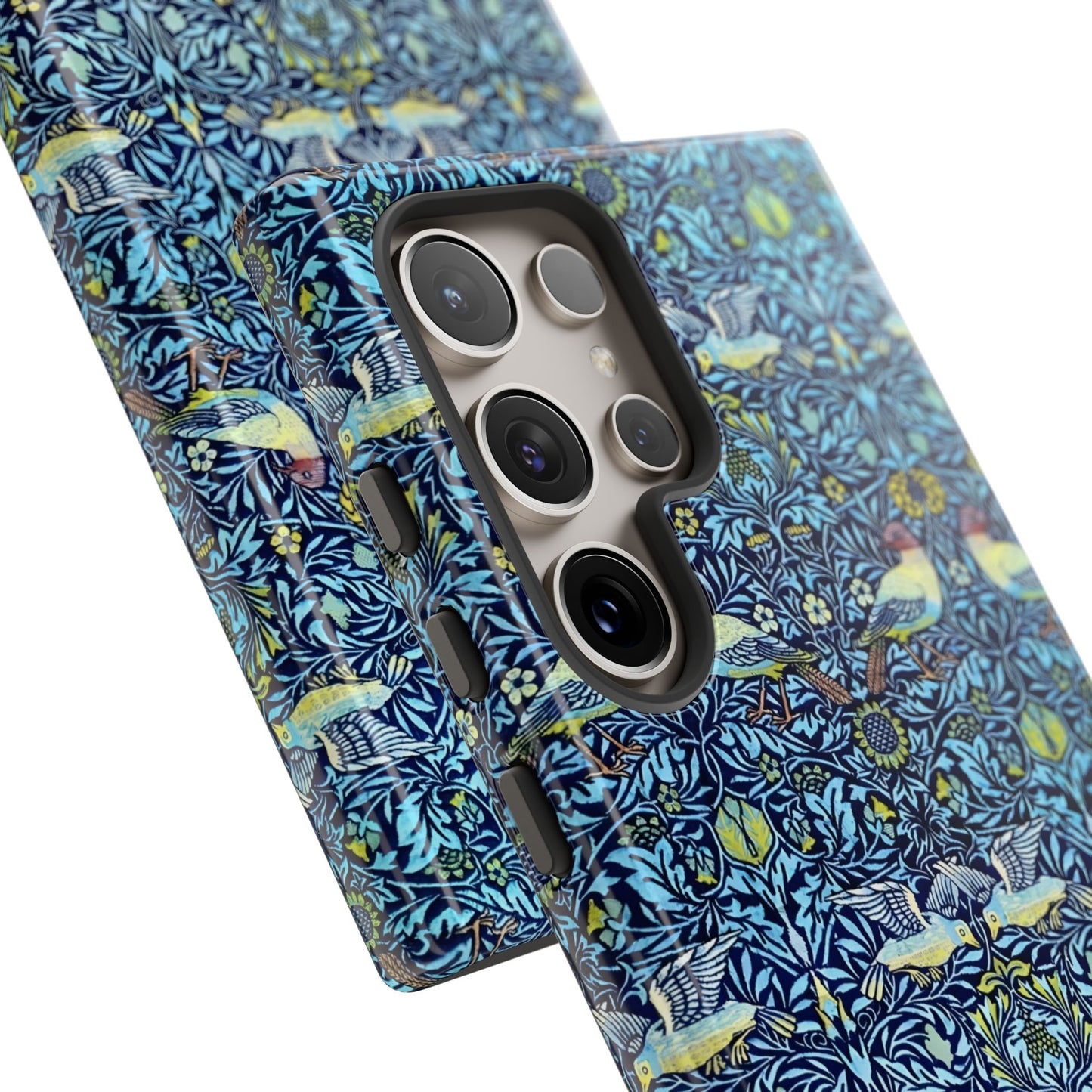 Bird and Floral Pattern Phone Case, Tough Cases, Gift for Nature Lovers, Eco-friendly, Custom Phone Accessories, All-Occasion