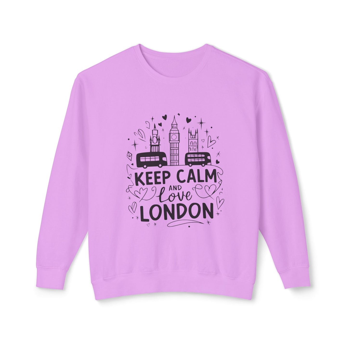 Unisex Lightweight Crewneck Sweatshirt - Keep Calm and Love London