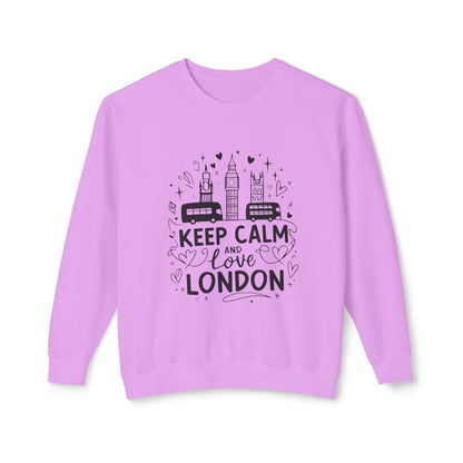 Unisex Lightweight Crewneck Sweatshirt - Keep Calm and Love London