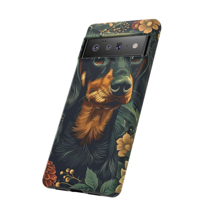 Dachshund Phone Case, Floral Pet Phone Cover, Dog Lover Gift, Tough Phone Case, Custom Dachshund Design, Unique Dog Owner Accessory
