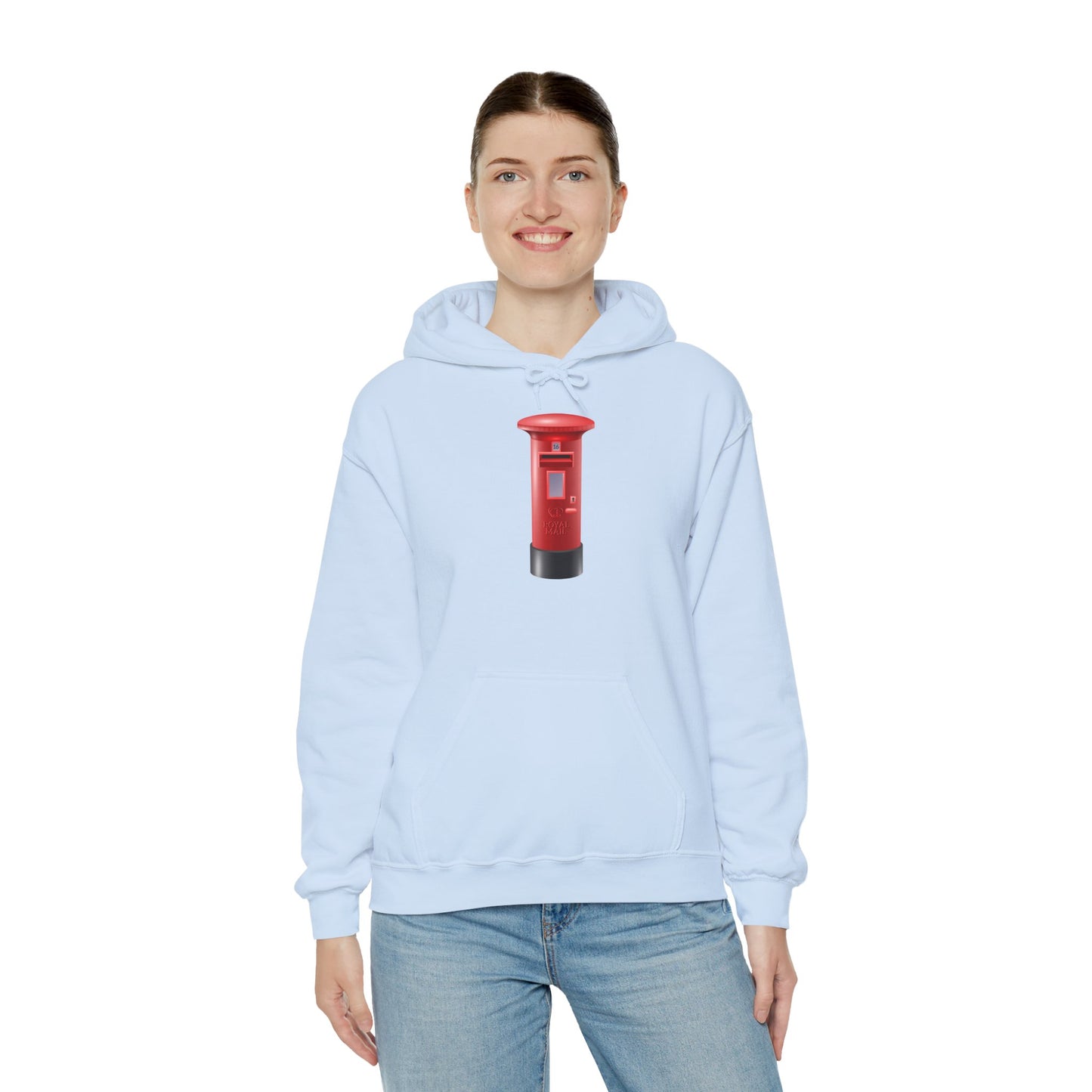 Unisex Heavy Blend™ Hooded Sweatshirt - Classic UK Royal Mailbox Design