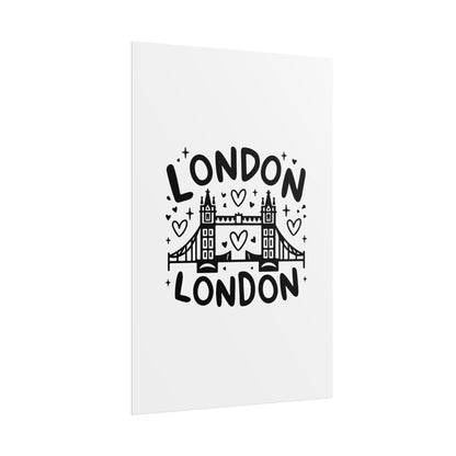 Charming London Rolled Poster for Home Decor, Wall Art, Travel Gift, Office Wall Decor, London Themed Decoration