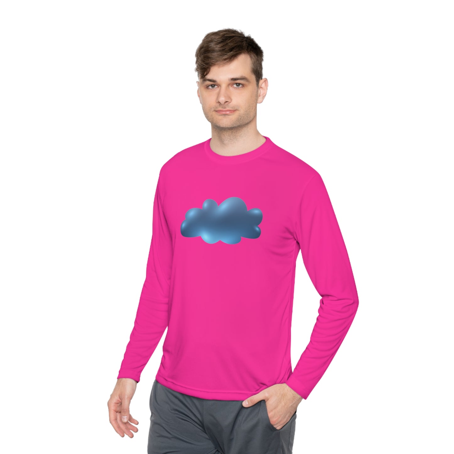 Unisex Lightweight Long Sleeve Tee - Serene Cloudscape - Dreamy Cloud