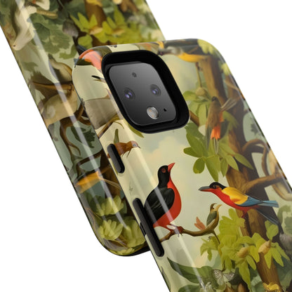 Nature-Inspired Phone Case, Tropical Bird Phone Case, Floral iPhone Case, Unique Phone Cover, Gift for Bird Lovers, Eco-Friendly Phone Case