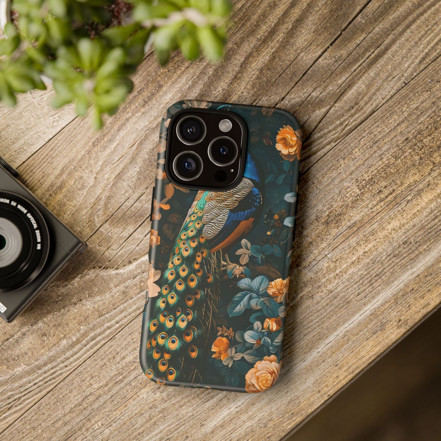 Peacock Phone Case - Elegant Floral Design, Tough Case for Protection, Unique Gift for Nature Lovers, Stylish Accessory, Eco-Friendly
