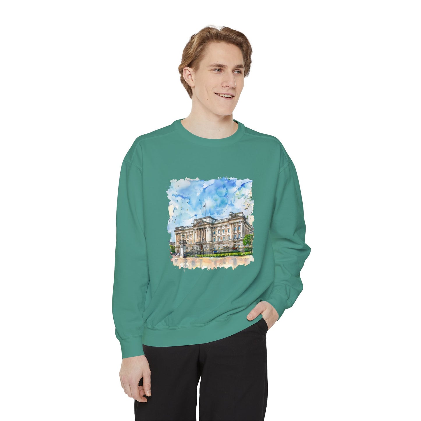 Unisex Garment-Dyed Sweatshirt Lightweight - British Nature Scenic Landscapes