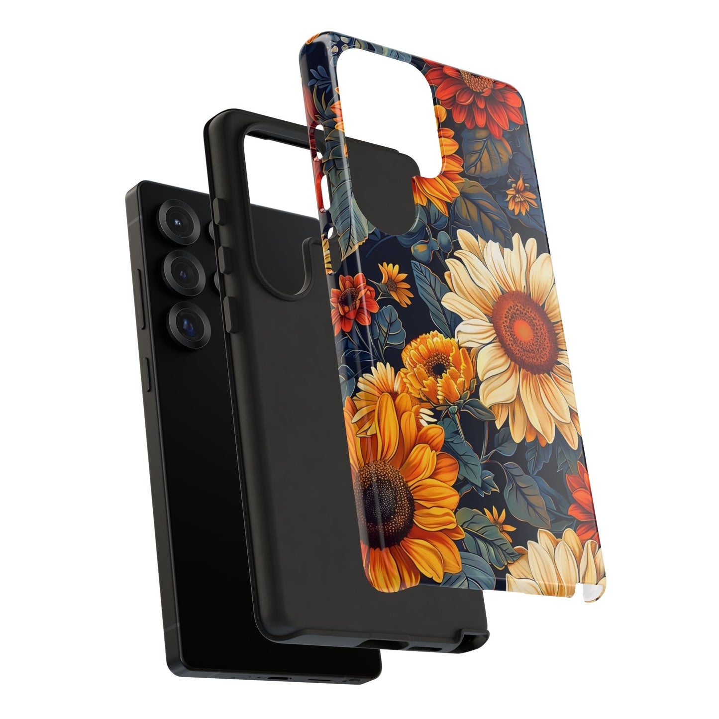 Floral Tough Phone Case | Sunflower Design, iPhone Cover, Protective Case, Gifts for Her, Floral Phone Accessory
