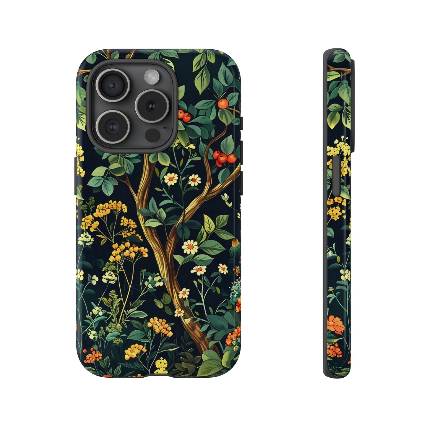 Floral iPhone Case, Nature Inspired Tough Case, Botanical Phone Cover, Eco-Friendly Gift, Unique Floral Design