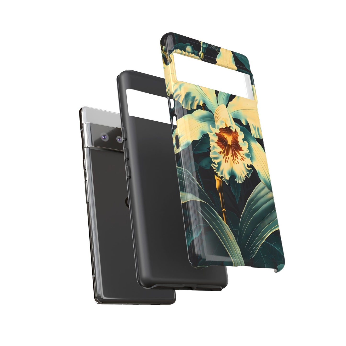 Floral Phone Case - Tough Cases with Orchid Design, Durable Smartphone Cover for Nature Lovers, Floral Gift for Her, Botanical [...]