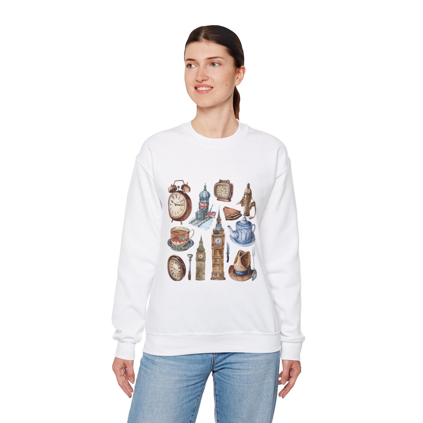 Unisex Heavy Blend™ Crewneck Sweatshirt - Classic England - A Collection of Iconic Imagery