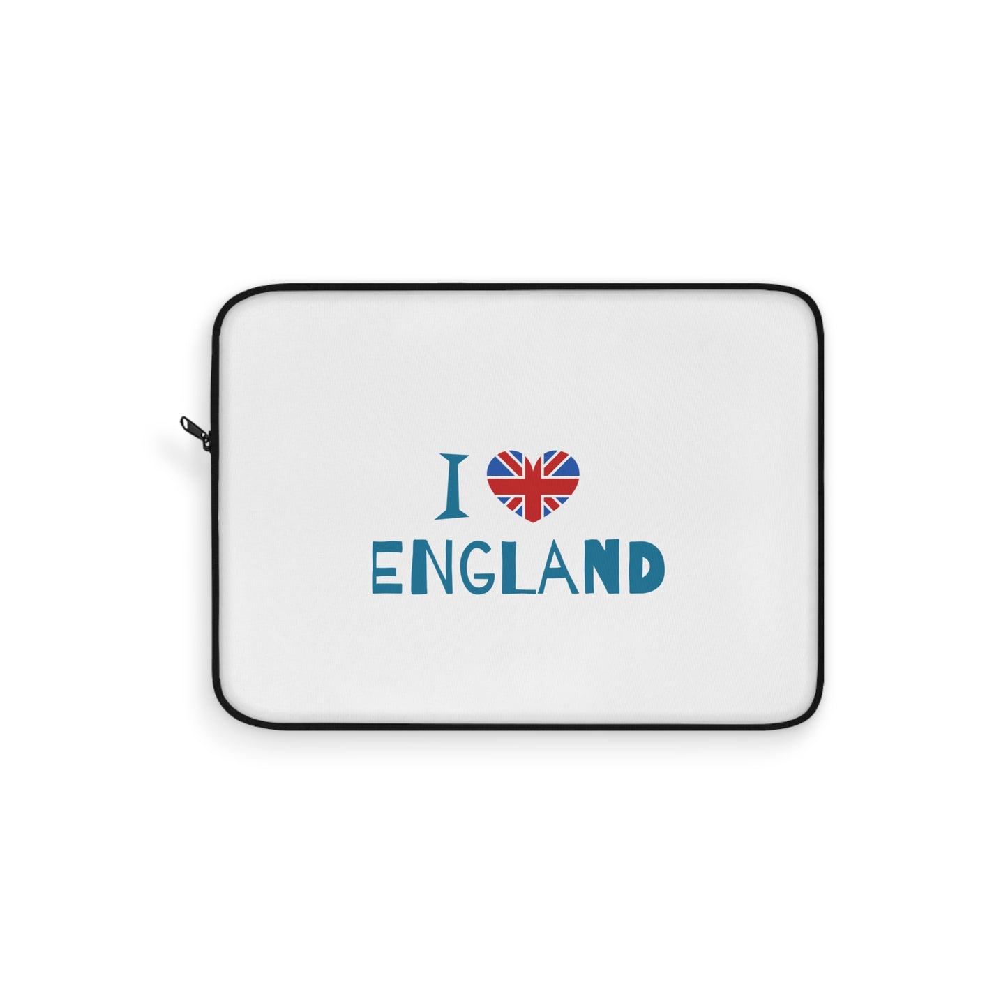 I Love England Laptop Sleeve, Cute England Gift, British Flag Tech Case, Travel Accessory, College Student Laptop Bag