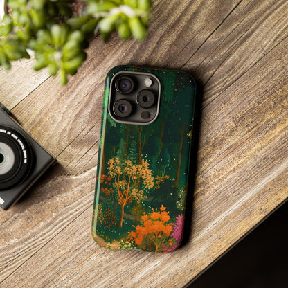 Nature-Inspired Phone Case, Floral Design, Tough iPhone Cover, Gift for Nature Lovers, Colorful Phone Accessory