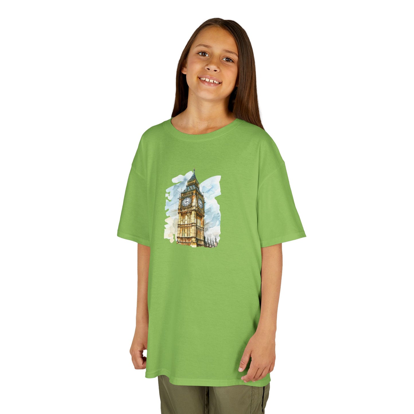 Kids Tee - Vintage Big Ben Wall Art Design -  Fun and Stylish Cotton Shirt for Young Explorers