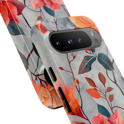 Floral Phone Case, Tough Cases, Flower Power, Gift for Her, Decorative Phone Cover, Trendy Accessories, Everyday Style