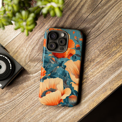 Floral Phone Case, Tough Cases for Protection and Style, Spring Aesthetic, Gift for Her, Phone Accessory for Nature Lovers