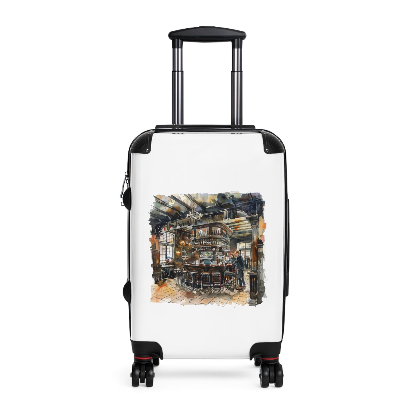 Cozy British Pub Sketch  Suitcase
