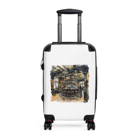 Cozy British Pub Sketch  Suitcase