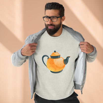 Unisex Crewneck Sweatshirt - Classic British Tea Kettle Timeless in Tea Time