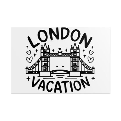 London Vacation Rolled Poster - Travel Decor for Home, Wall Art Print, Gift for Travelers, London Artwork, Holiday Gift Idea
