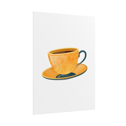 Coffee Lovers Rolled Posters, Cute Coffee Art, Kitchen Decor, Coffee Shop Print, Gift for Coffee Enthusiasts