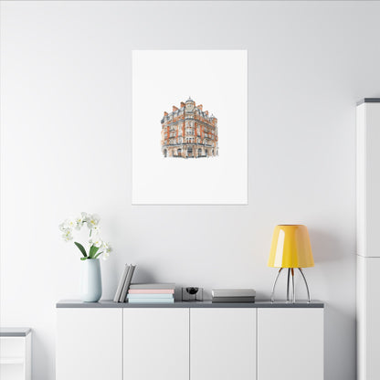 Artistic Matte Canvas Print of Historic Building, Wall Art Decor, Home Interior, Unique Gift, Fine Art, Architecture Lover, Urban Design