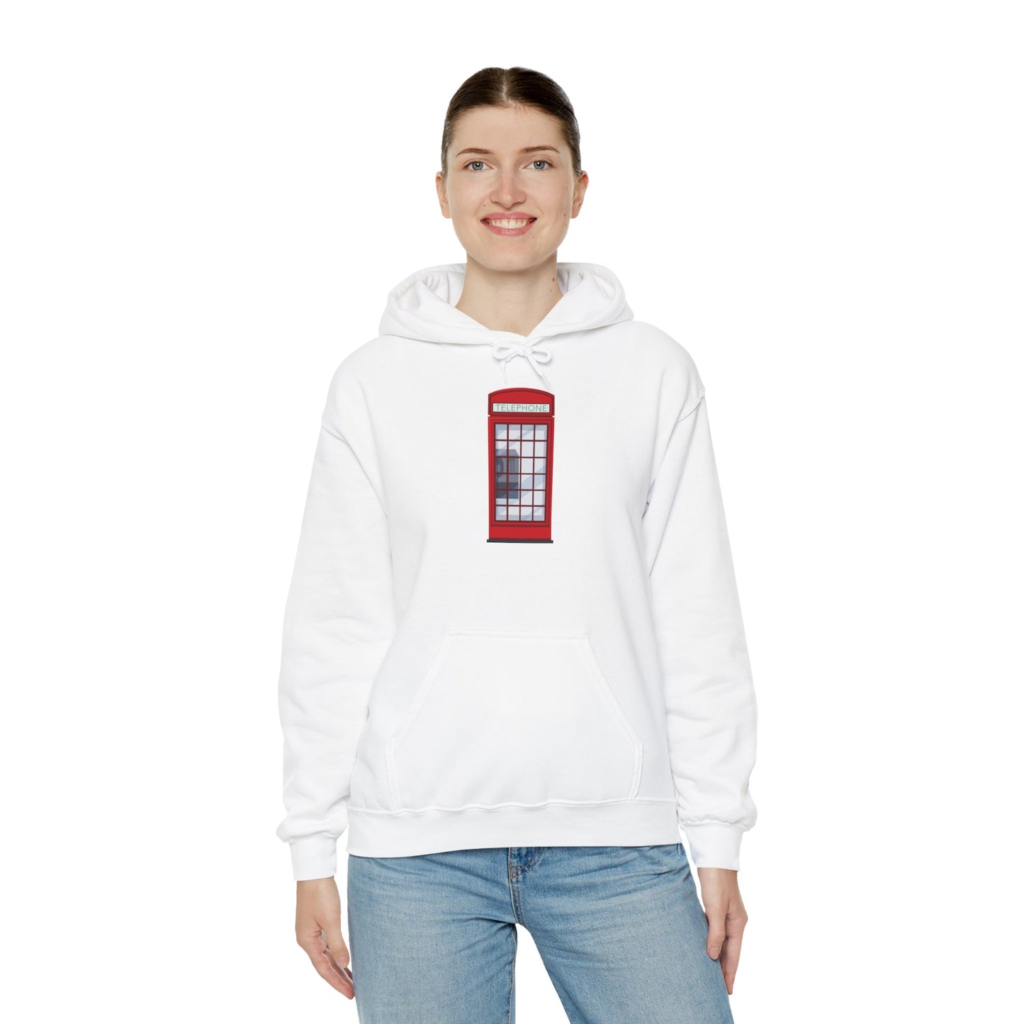 Unisex Heavy Blend™ Hooded Sweatshirt - Iconic British Public Telephone