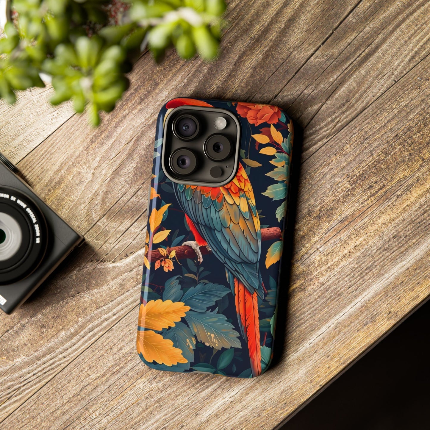 Vibrant Parrot Phone Case - Tough, Stylish, Nature-Inspired, Tropical, Wildlife, Perfect Gift, Summer Vibes