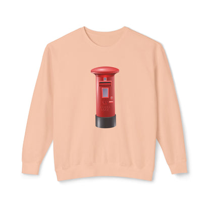 Unisex Lightweight Crewneck Sweatshirt - Classic UK Royal Mailbox