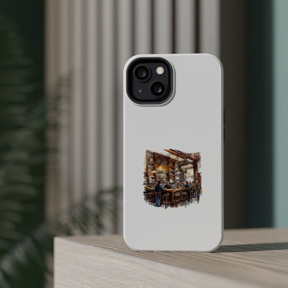 Artistic Magnetic Phone Case for Coffee Lovers, Cozy Café Vibe, Gift for Him or Her, Unique Custom Design, Holiday Present