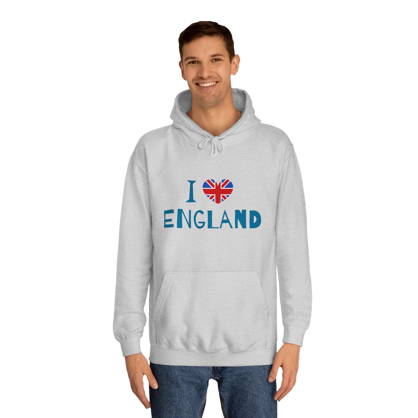 Unisex College Hoodie - I love England
