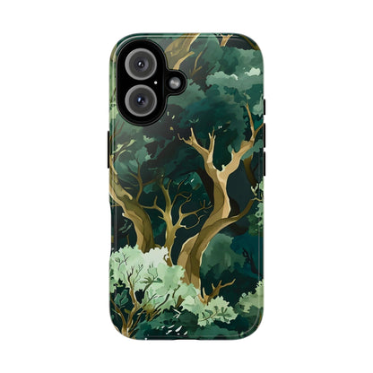 Forest Green Phone Case, Nature-Inspired Tough Cases, Eco-Friendly Gift, Outdoor Lover Accessory, Unique Phone Cover