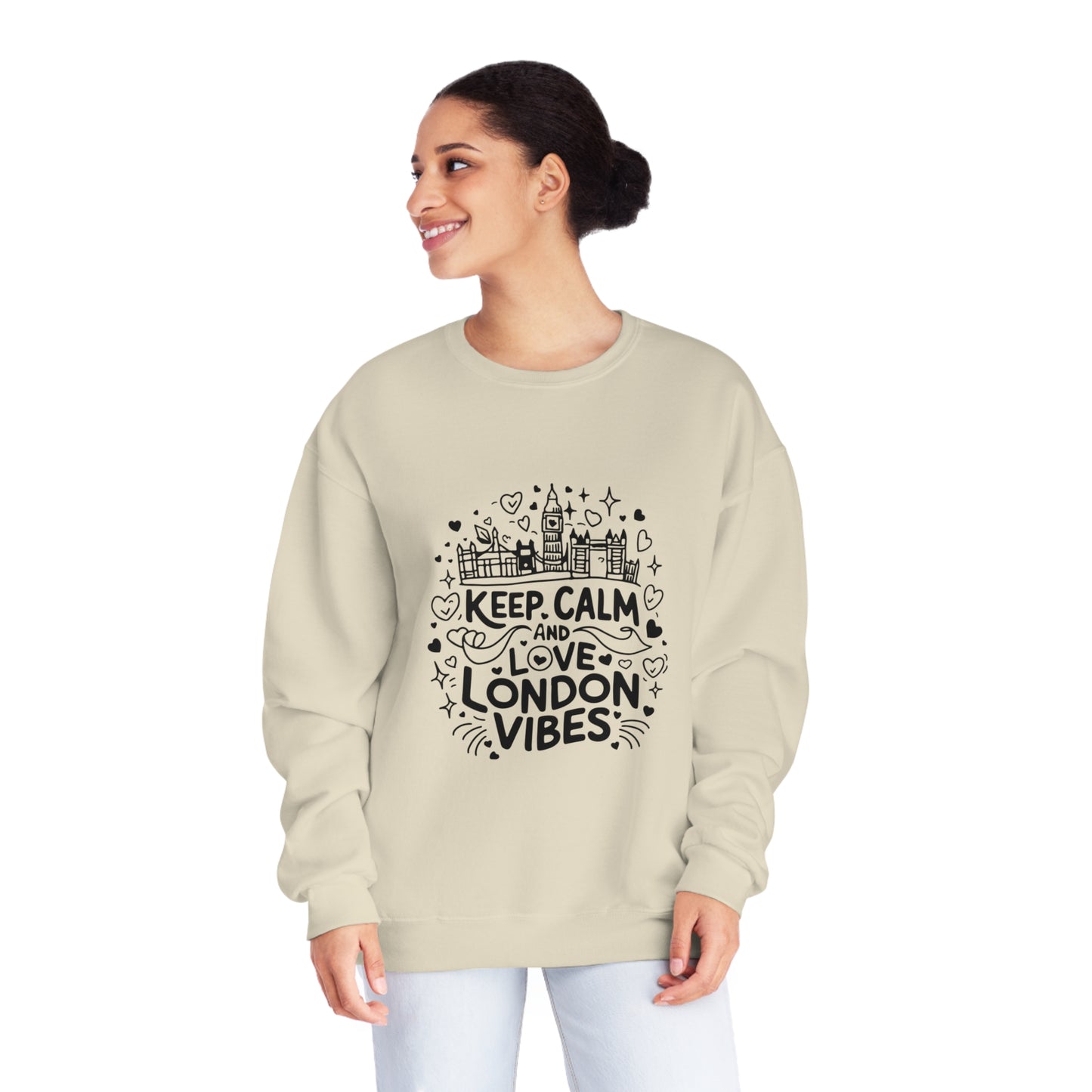 Unisex NuBlend® Crewneck Sweatshirt - Keep Calm and Love London Vibes