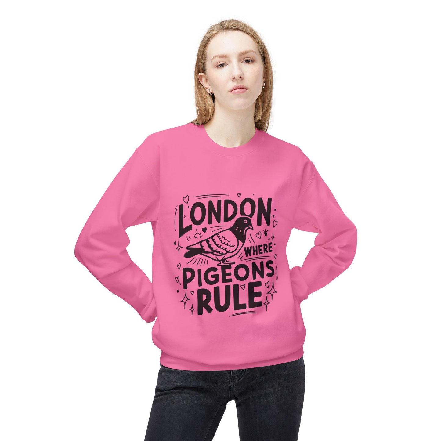 Unisex Midweight Softstyle Fleece Crewneck Sweatshirt - Pigeons Rue in London