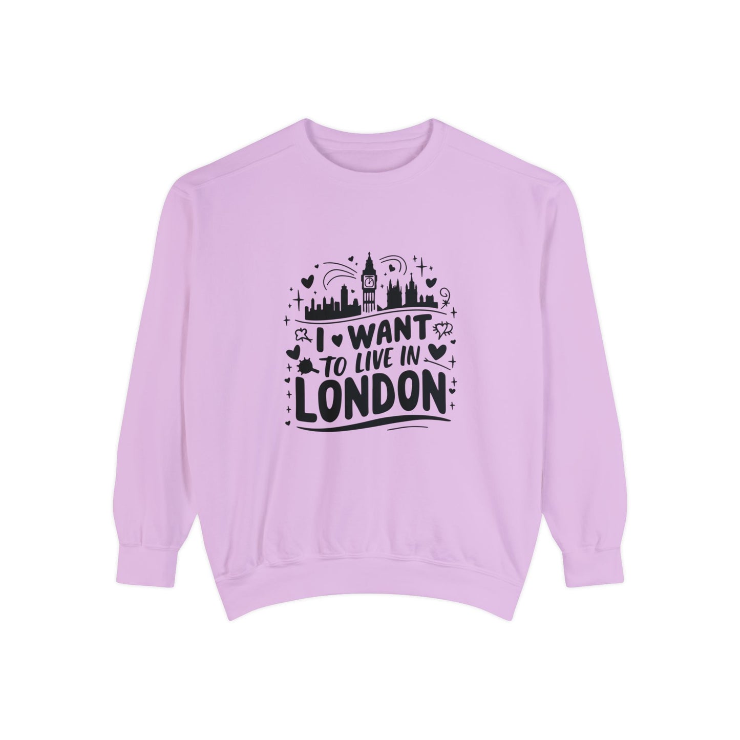 Unisex Garment-Dyed Sweatshirt Elegant - Living my Best in London