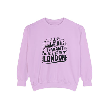Unisex Garment-Dyed Sweatshirt Elegant - Living my Best in London