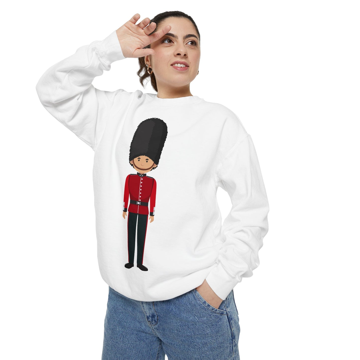 Unisex Garment-Dyed Sweatshirt - Cornwall’s Pride - Red Jacket at the Army Museum