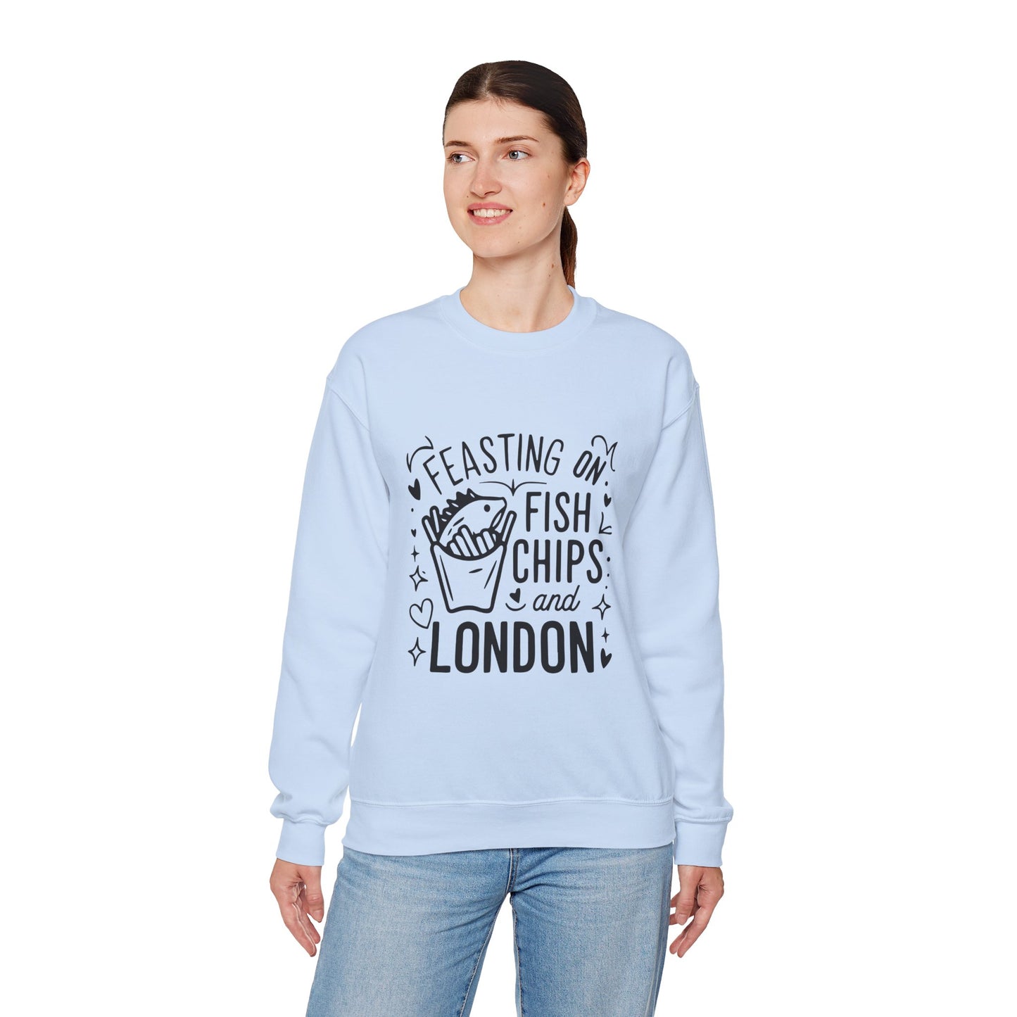 Unisex Heavy Blend™ Crewneck Sweatshirt - Fish Chips and London