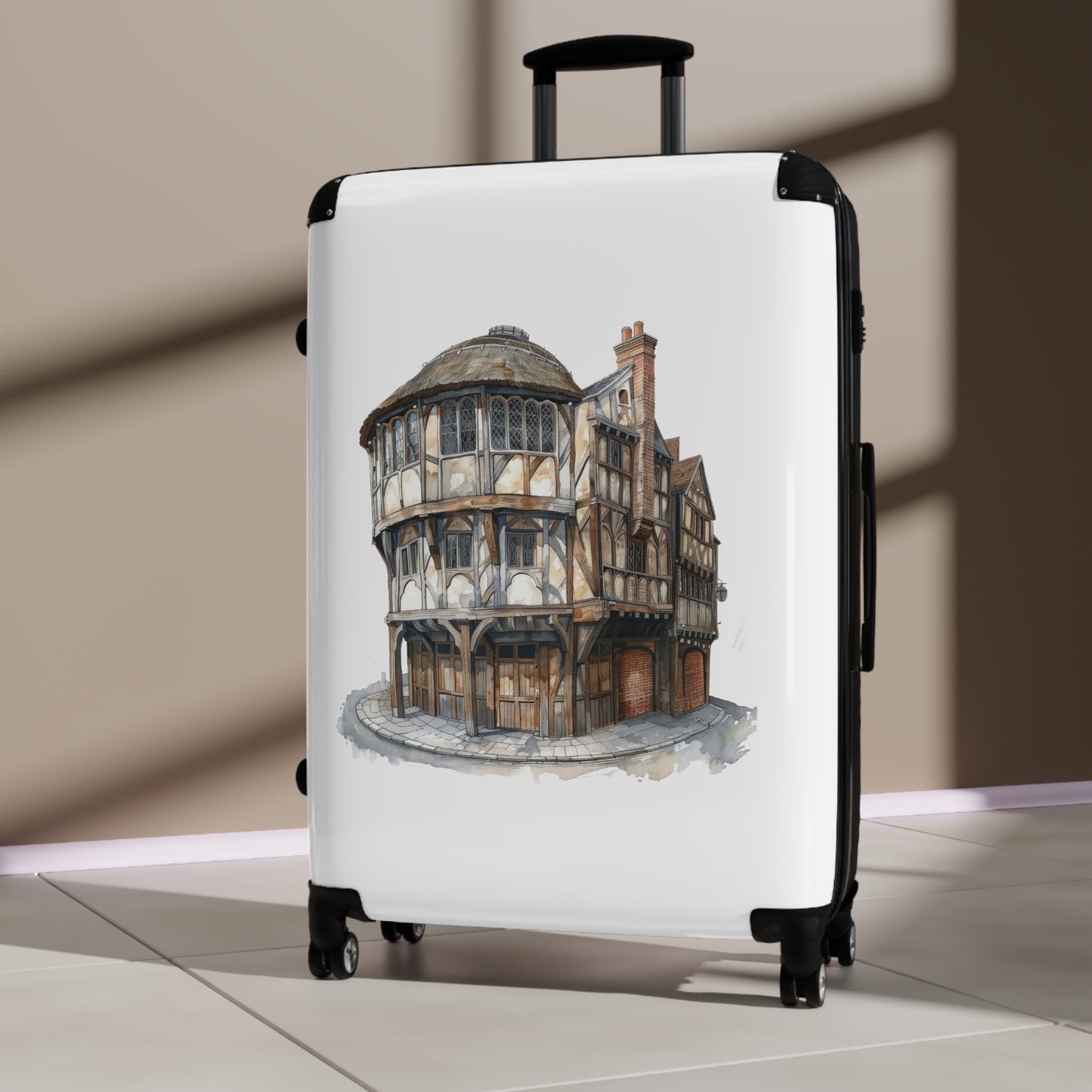Tudor Pub Illustration Suitcase