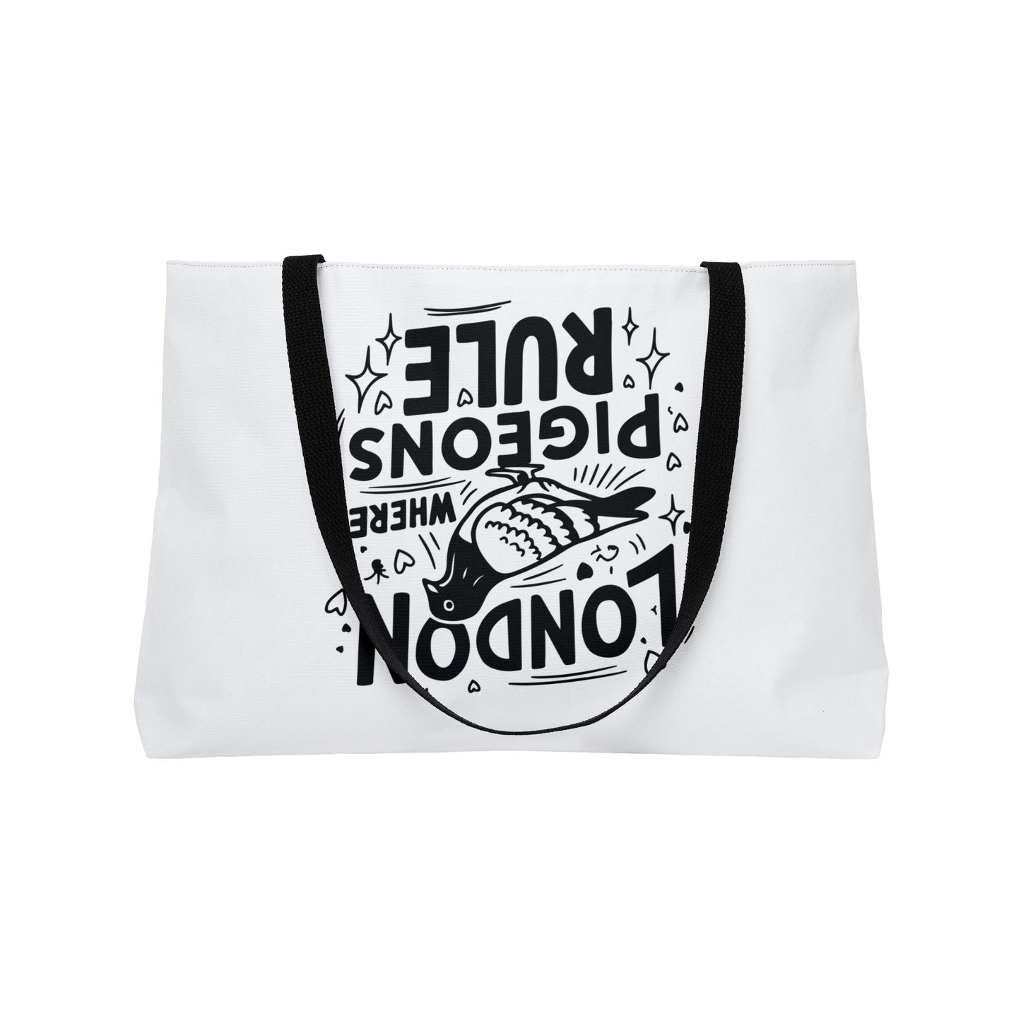 London Pigeons Rule Weekender Tote Bag, Travel Bag, Beach Bag, Shopping Tote, Perfect for London Lovers, Vacation Essential