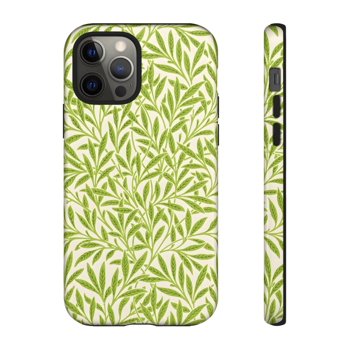 Green Leaf iPhone Case, Tough Cases, Botanical Phone Protection, Eco-Friendly Cover, Nature Lover Gift, Trendy Cell Phone Accessory
