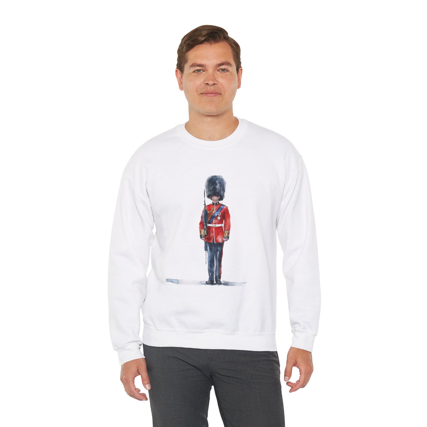Unisex Heavy Blend™ Crewneck Sweatshirt Elegant - Soldier - Classic Military Elegance and Honorable
