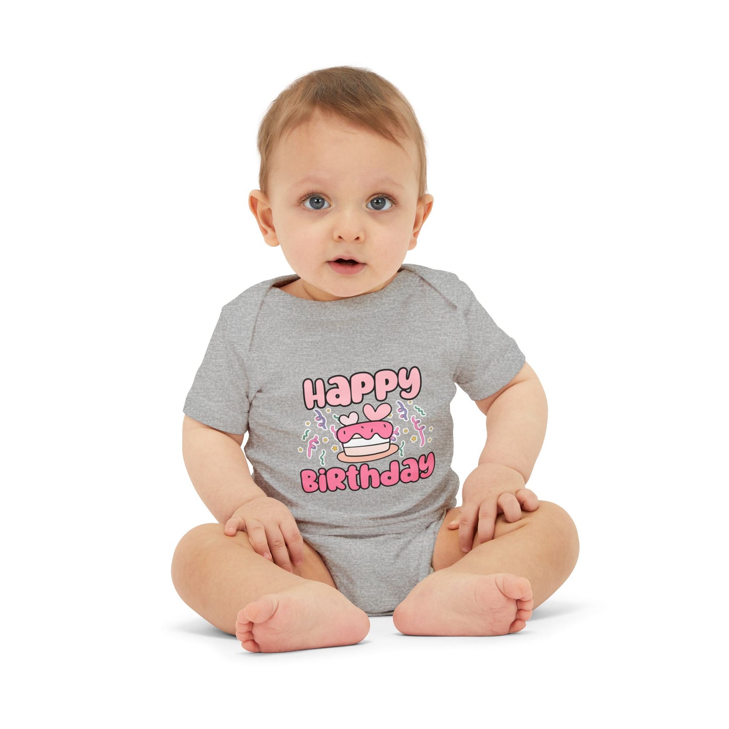 Happy Birthday Infant Jersey One Piece - Cute Baby Bodysuit for Celebrations