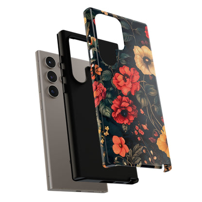 Floral Phone Case, Tough Cases, Flower Motif, Protective Cover, Gift for Her, Floral Design, Spring Accessory