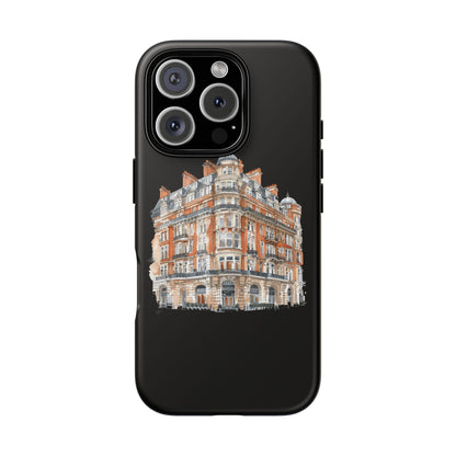 Cityscape Phone Case, Tough Phone Cover, Urban Art Case, Vintage Architecture Design, Gift for Travelers, Stylish Phone Accessory