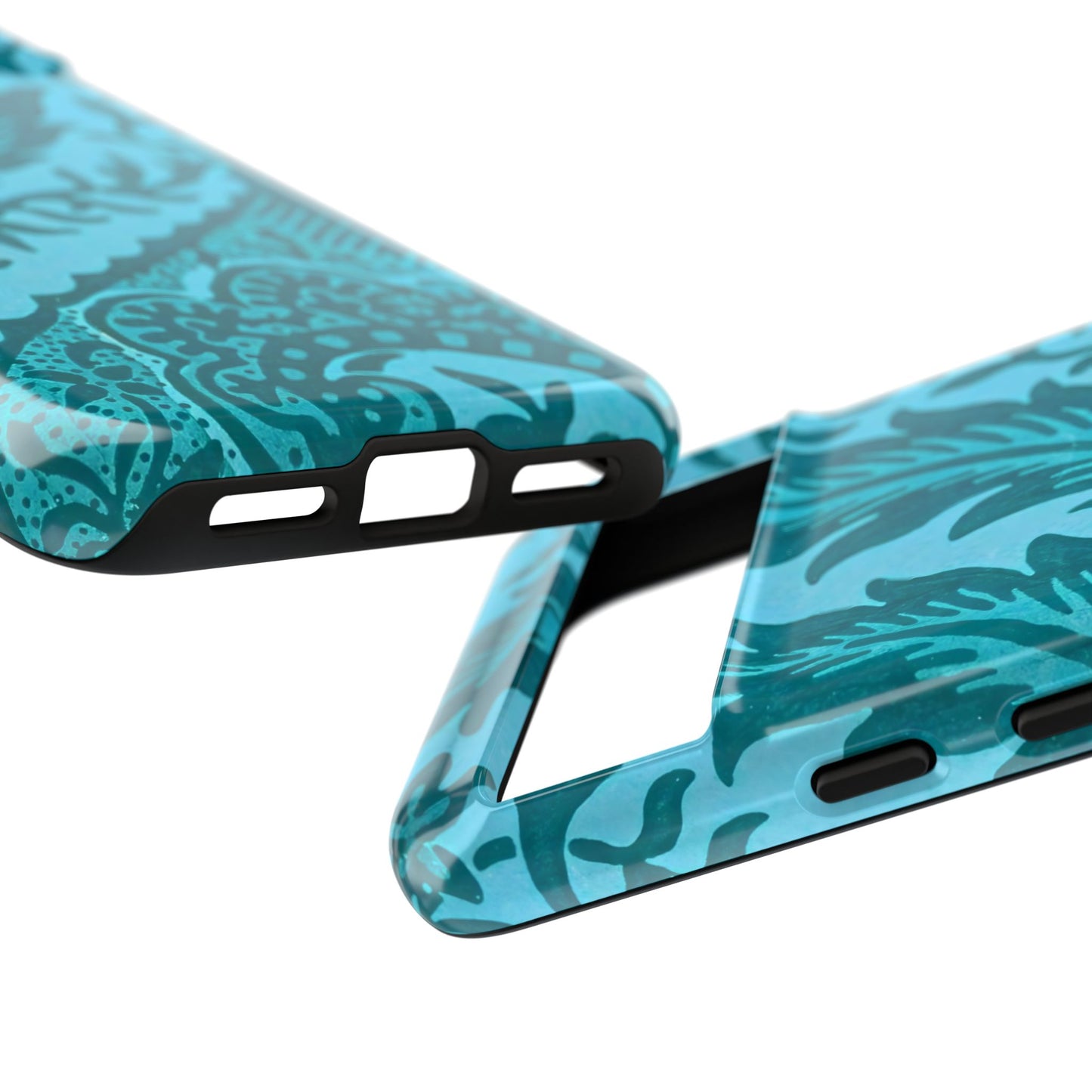 Protective Phone Case with Elegant Teal Design, Tough Cases, Floral Phone Cover, Stylish Smartphone Protection, Gifts for Her, Trendy [...]