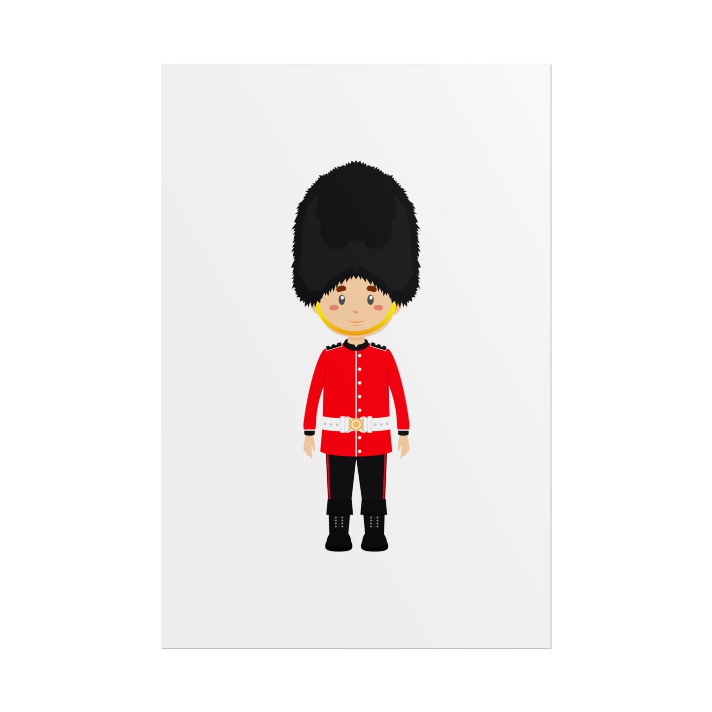 Adorable British Soldier Rolled Posters, Kids Room Decor, Unique Gift, Nursery Art, Educational Wall Art