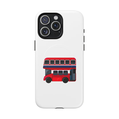 London Bus Phone Case, Tough Magnetic Phone Cover, Unique Gift, Secure Protection, Fun Design, Travel Lover Accessory