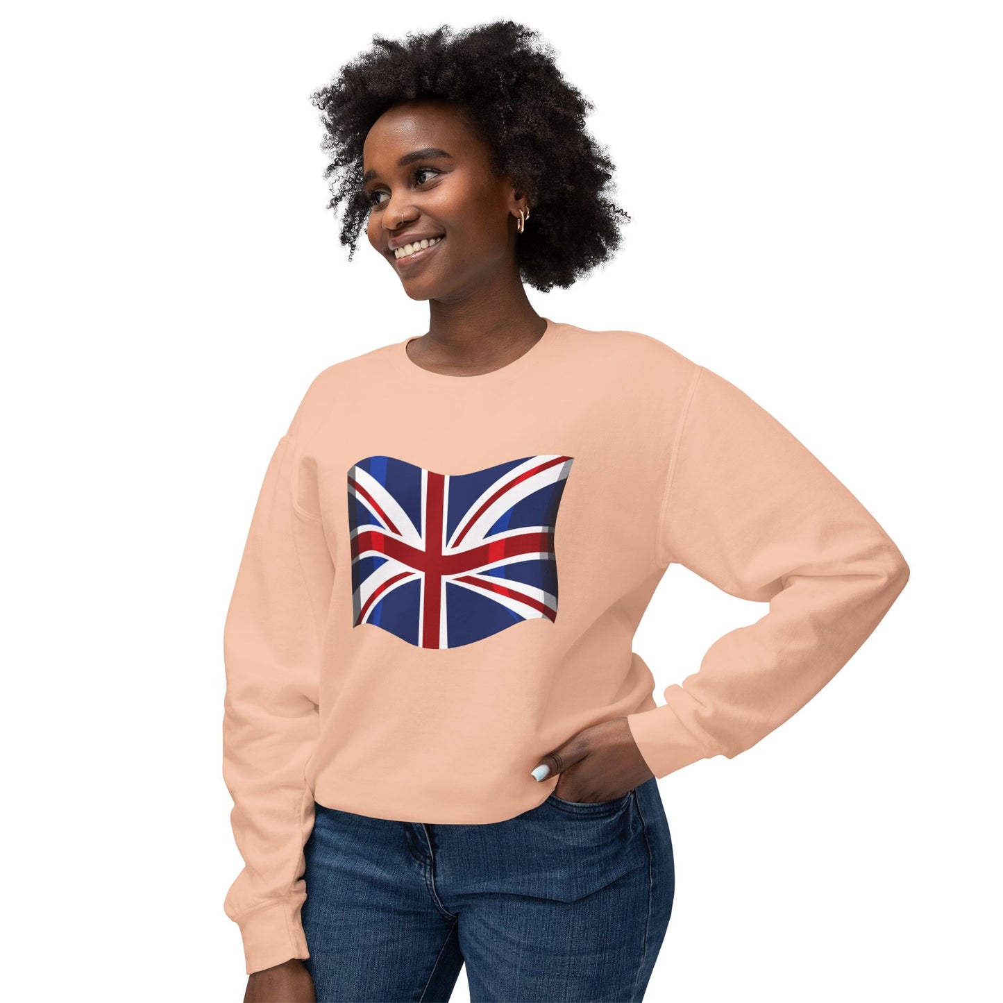 Unisex Lightweight Crewneck Sweatshirt - Classic UK Flag