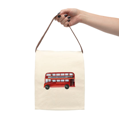 London bus Canvas Lunch Bag With Strap